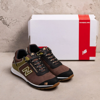 Мужские кожаные кроссовки NB Clasic Brown (код: NB Brown)
