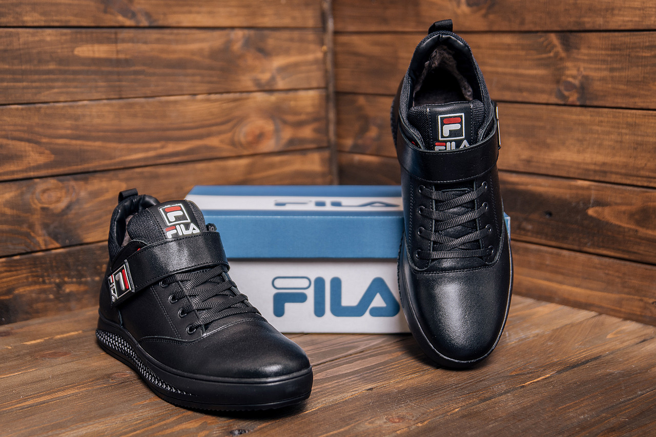 Мужские зимние кожаные ботинки FIL Black (код: F 110-1(т)) - Зображення 5