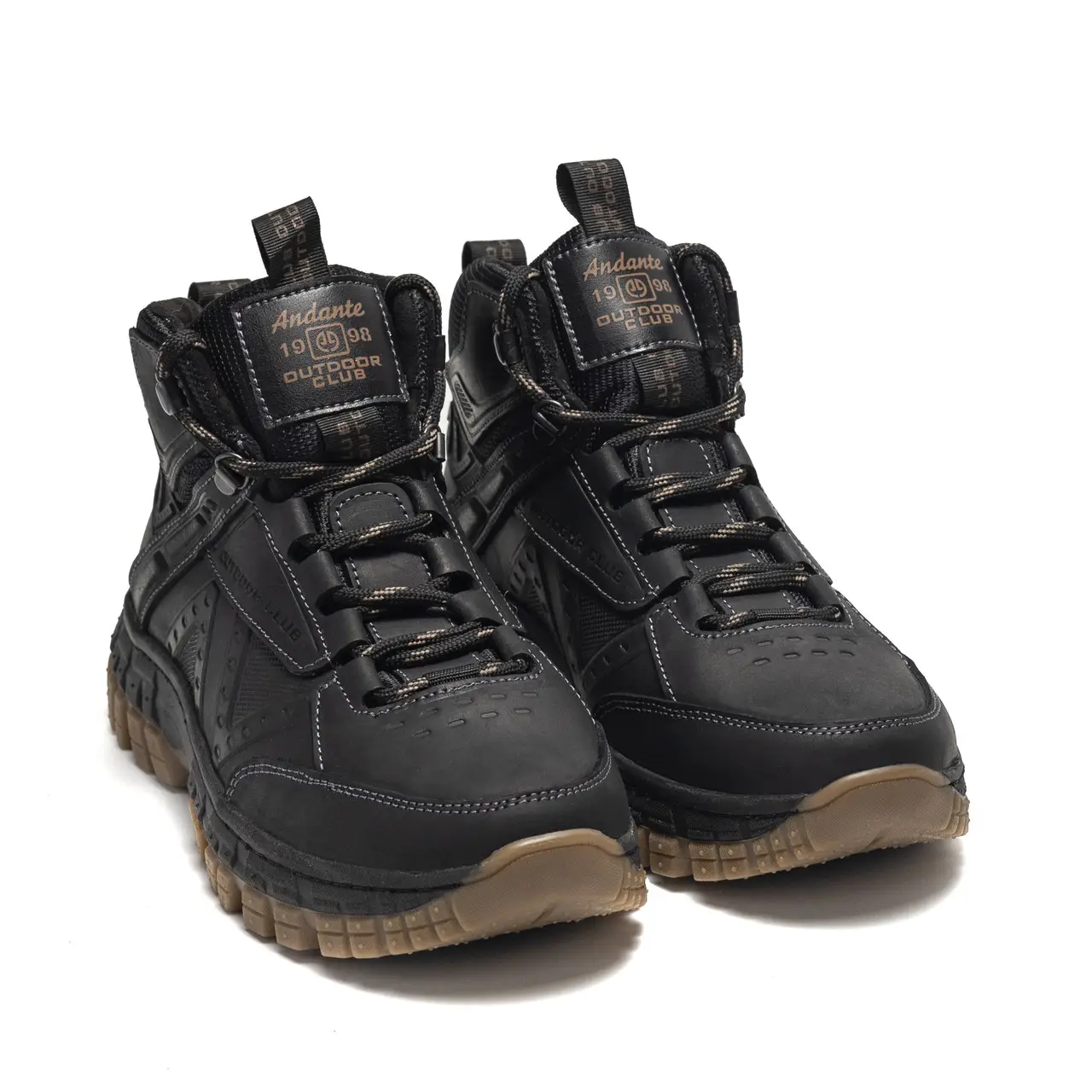 Чоловічі зимові шкіряні черевики Andante Trekking Step Black (код: And 134-1т) - Зображення 5