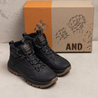 Чоловічі зимові шкіряні черевики Andante Trekking Step Black (код: And 134-1т)