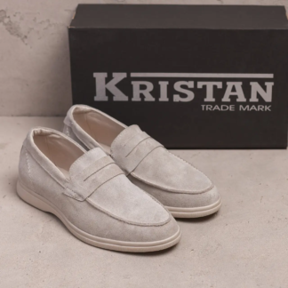 Чоловічі шкіряні лофери Beige (код: L108 л)