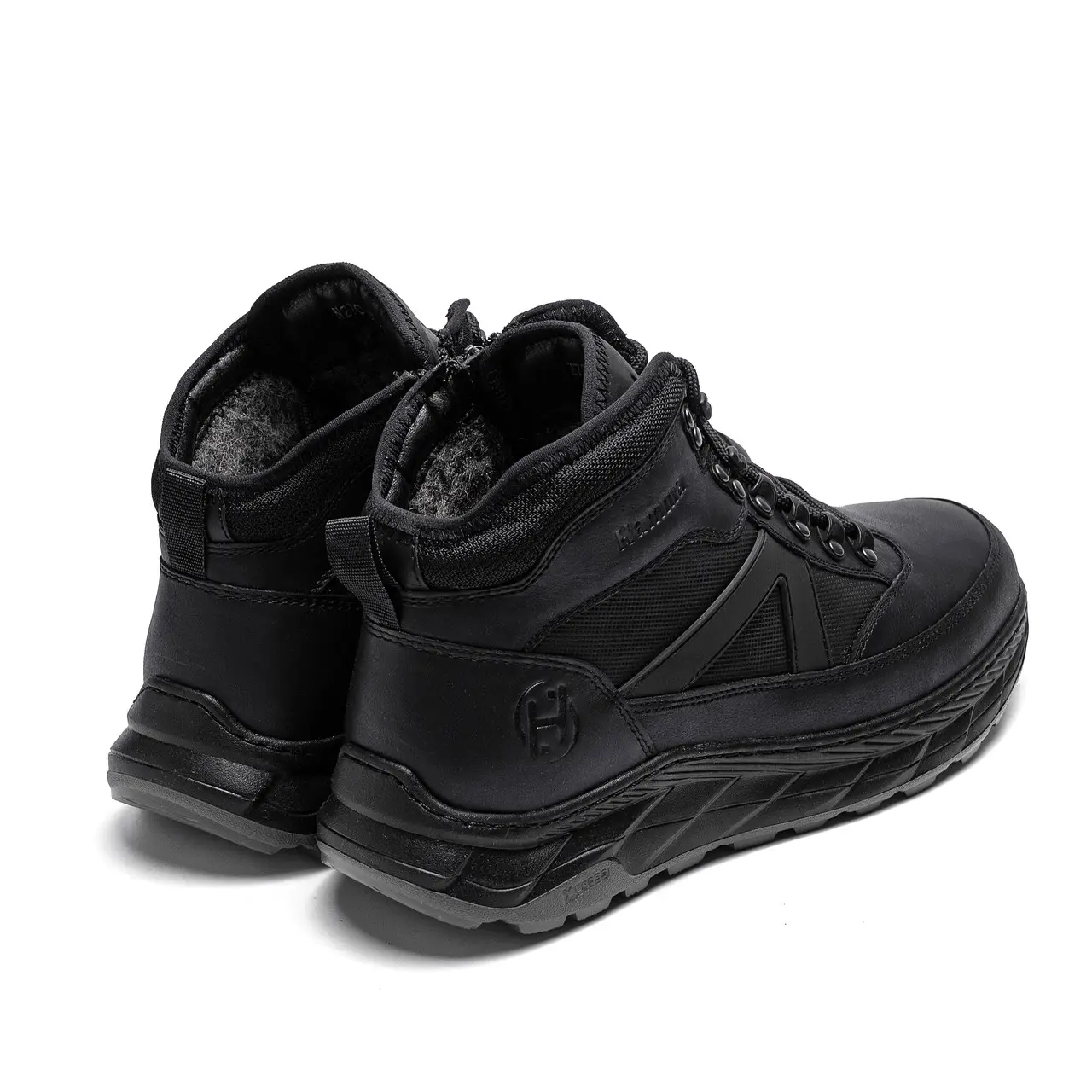 Чоловічі зимові шкіряні черевики ZG Black Leather (код: ZG 363 чорн) - Зображення 3