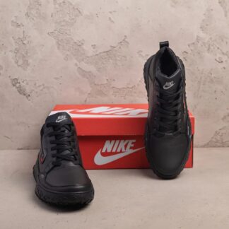 Чоловічі зимові шкіряні черевики Air Max  (код: Ans 0099 ч бот)
