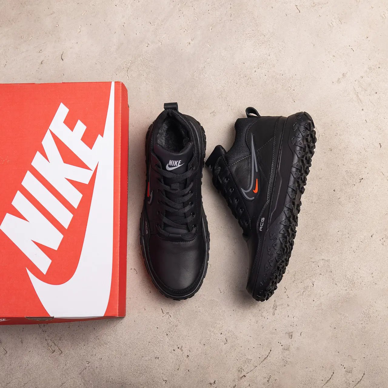 Чоловічі зимові шкіряні черевики Air Max (код: Ans 0099 ч бот) - Зображення 7