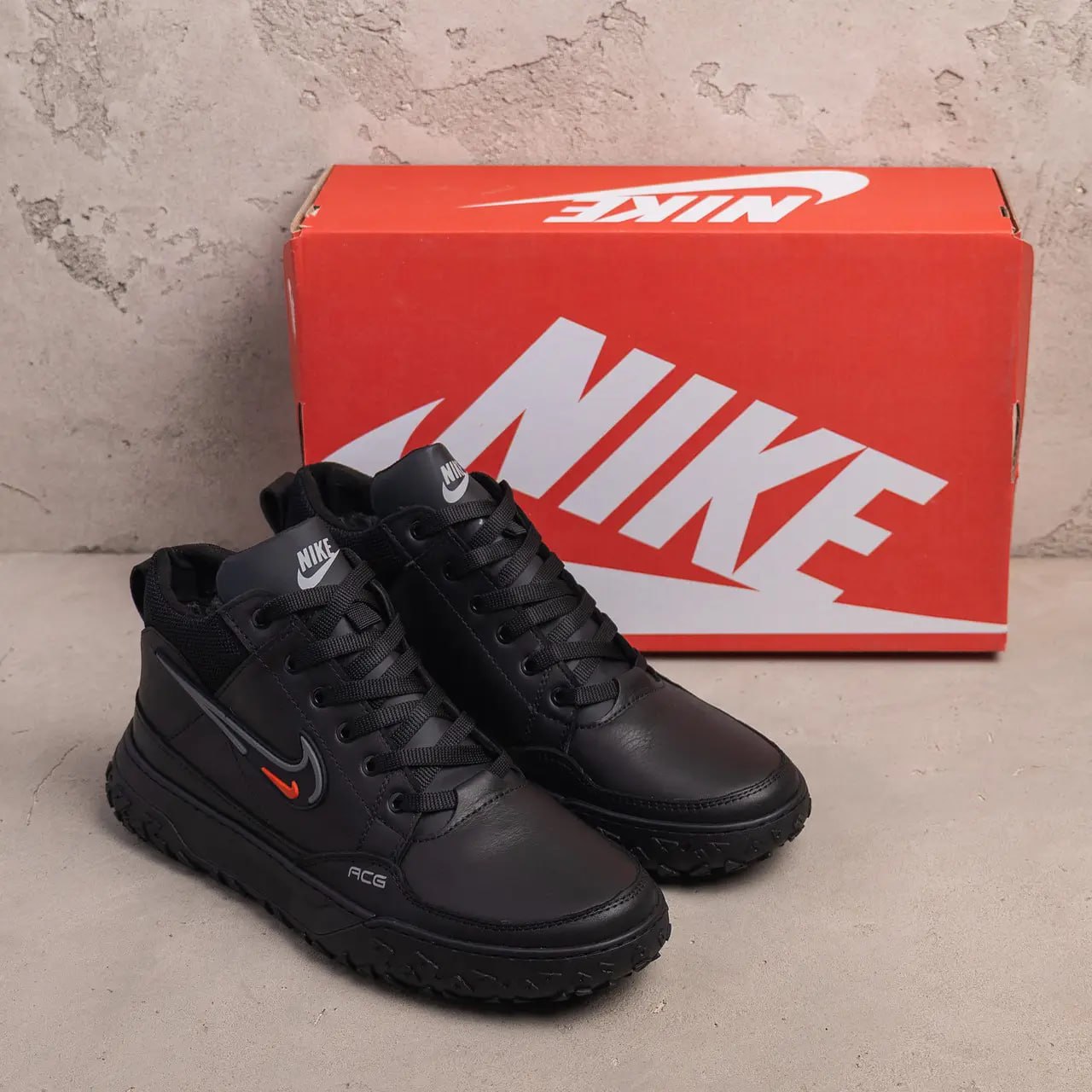 Чоловічі зимові шкіряні черевики Air Max (код: Ans 0099 ч бот) - Зображення 8