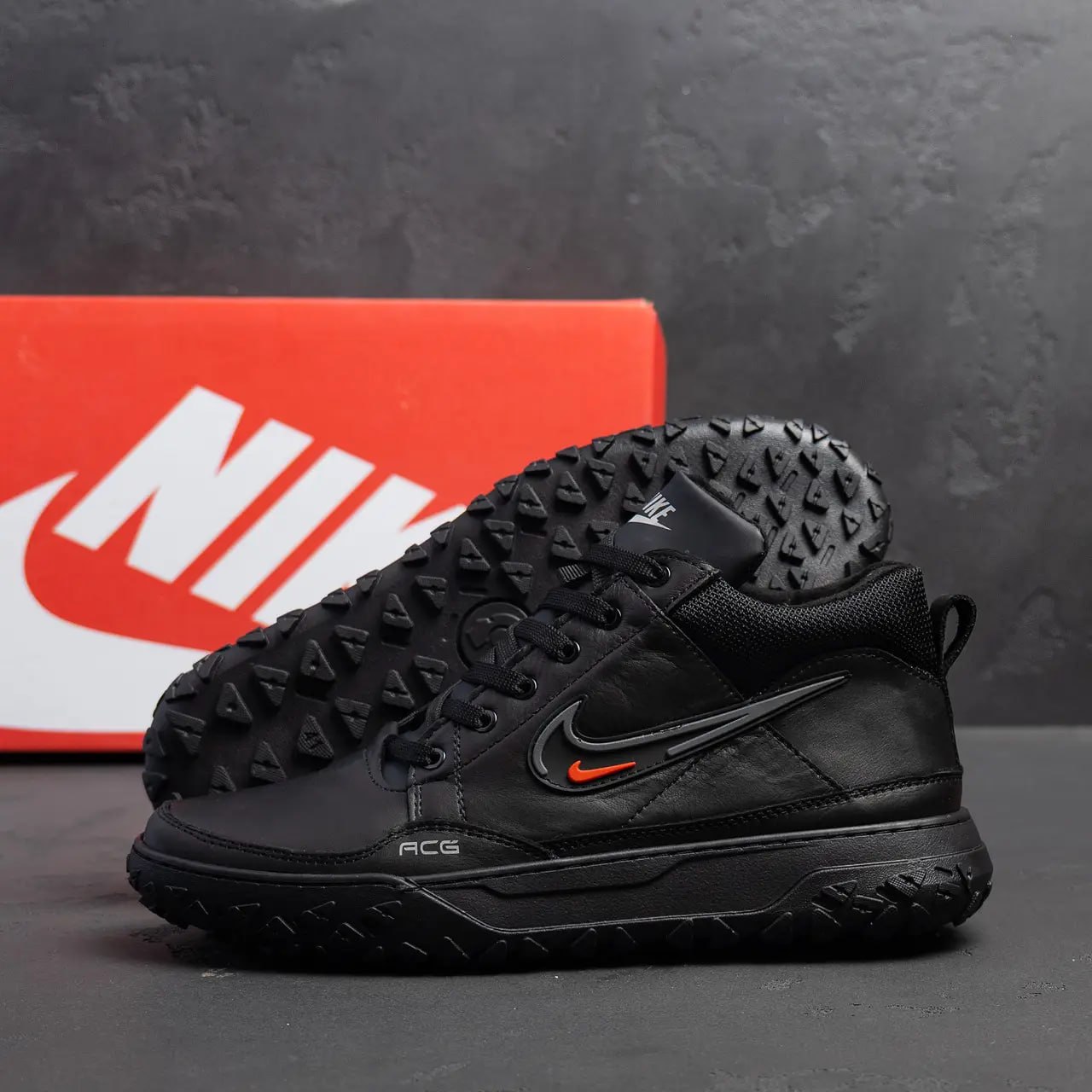 Чоловічі зимові шкіряні черевики Air Max (код: Ans 0099 ч бот) - Зображення 9