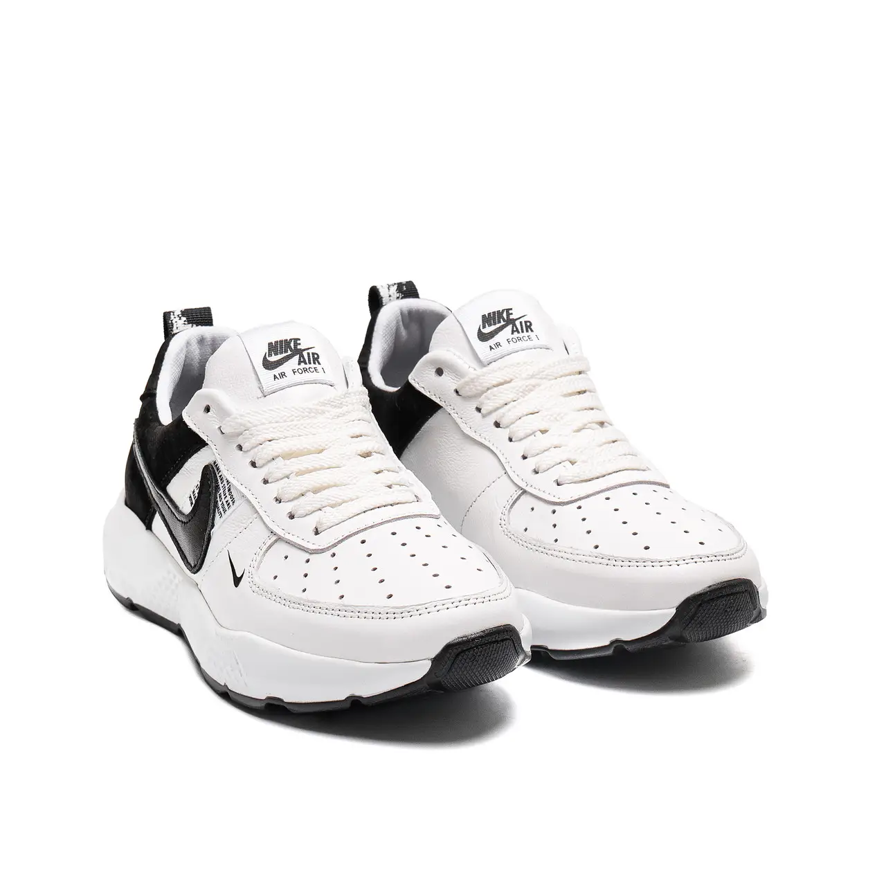 Чоловічі шкіряні кросівки Runner White (код: М113 біл) - Зображення 2