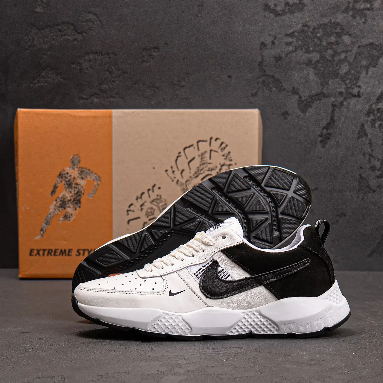 Чоловічі шкіряні кросівки Runner White (код: М113 біл) - Зображення 7