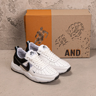 Чоловічі шкіряні кросівки Runner White (код: М113 біл)