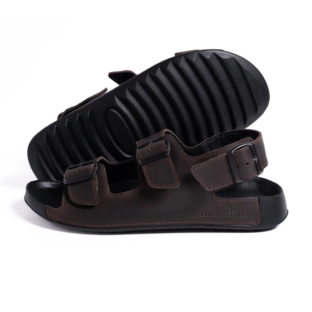 Чоловічі шкіряні сандалі Classic Brown (код: 425 кор) - Зображення 5