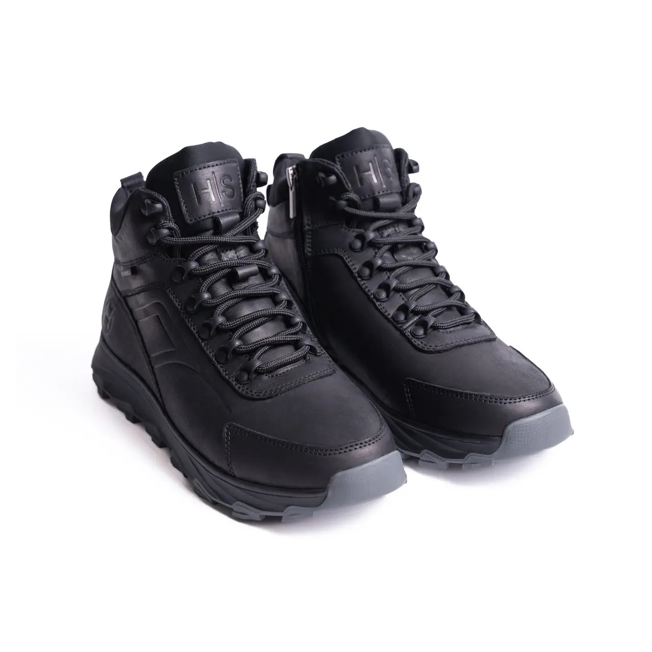 Чоловічі зимові шкіряні черевики Hamma Black Exclusive (код: 343ч.м) - Зображення 7