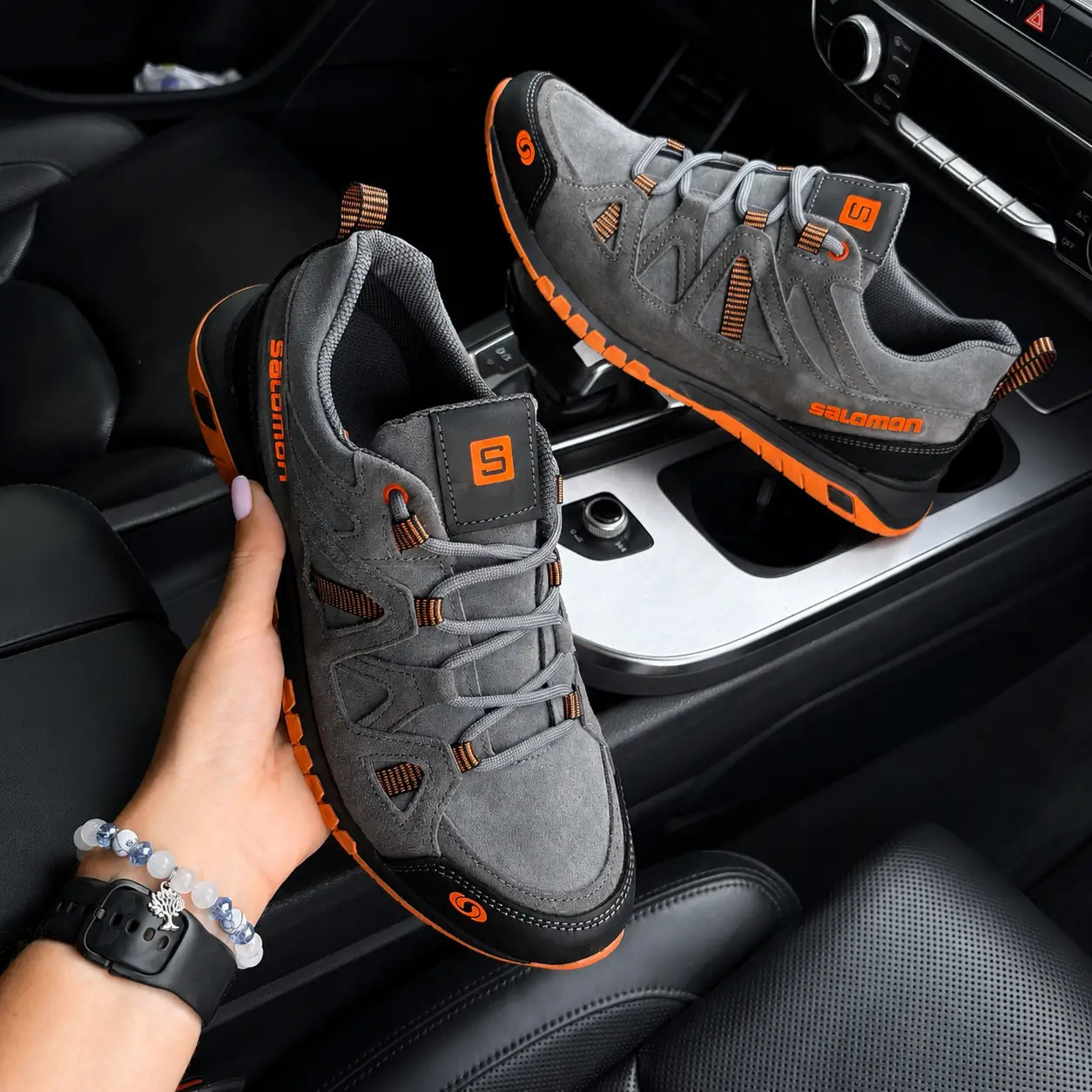 Чоловічі шкіряні кросівки Suede Grey (код: 801 сір)