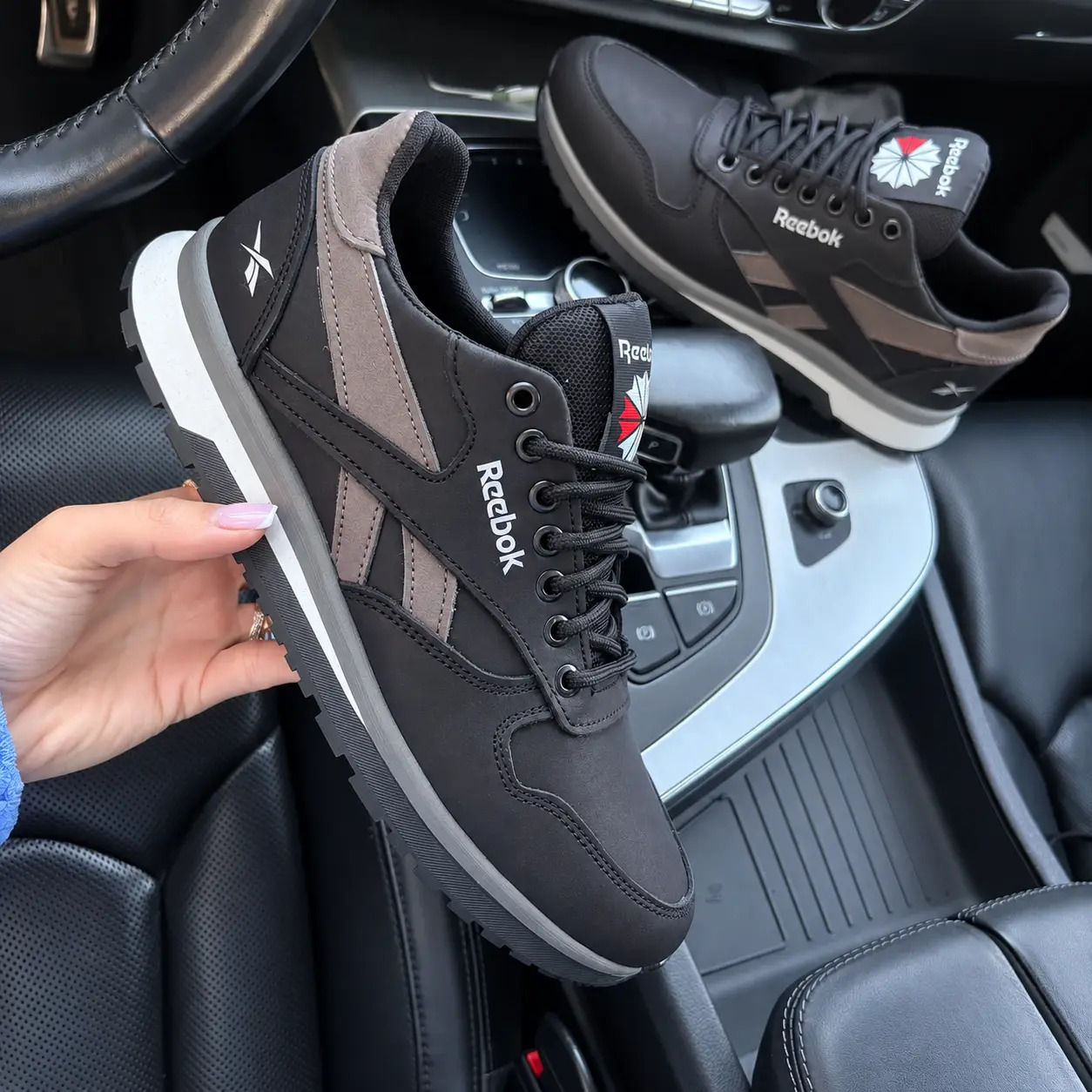 Чоловічі шкіряні кросівки Royal classic grey (код: R-03ч/с new) - Зображення 14