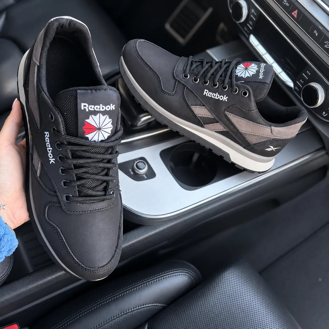 Чоловічі шкіряні кросівки Royal classic grey (код: R-03ч/с new) - Зображення 15