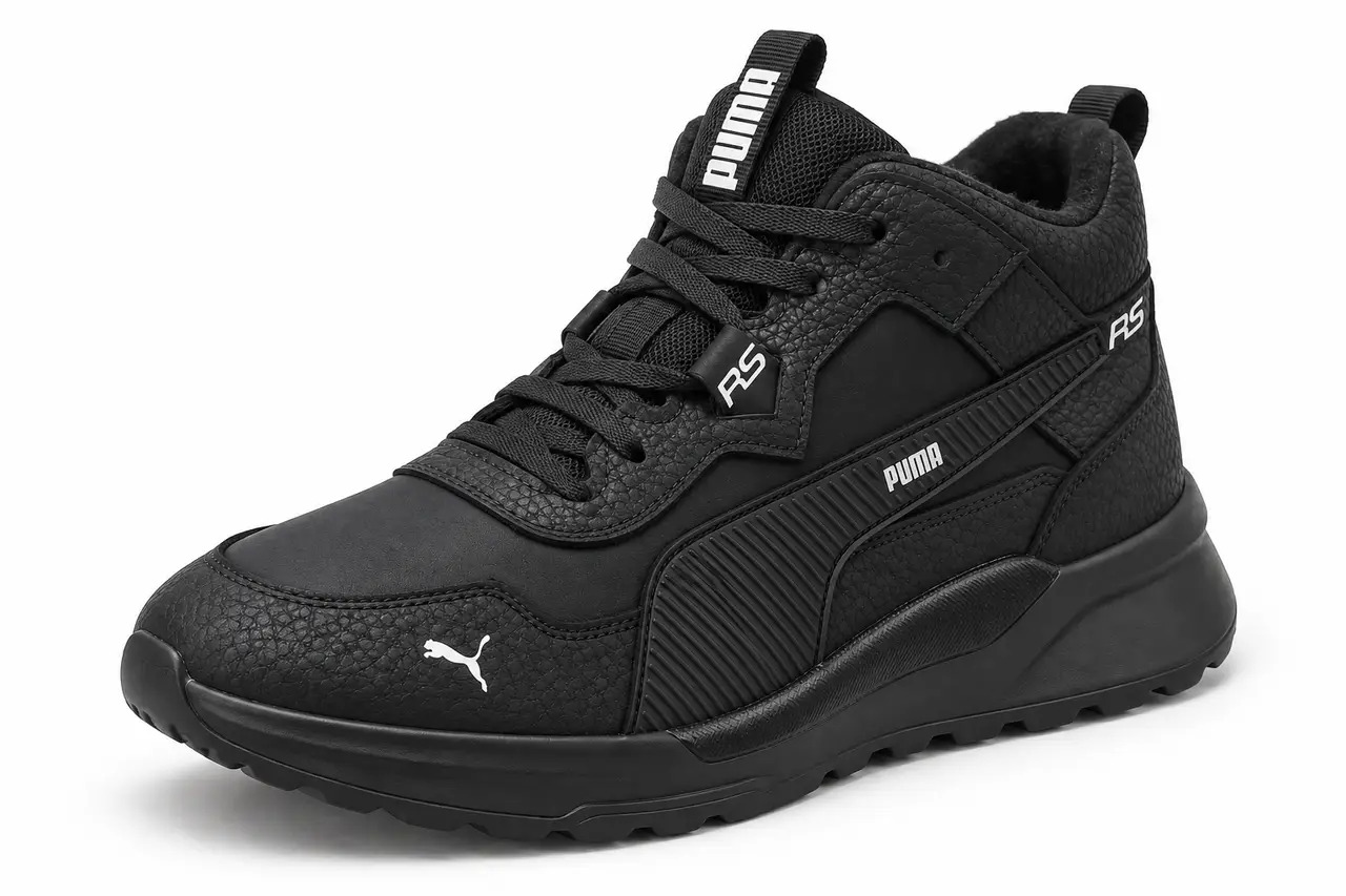 Чоловічі зимові черевики Runner Black (код: Pr чор бот)