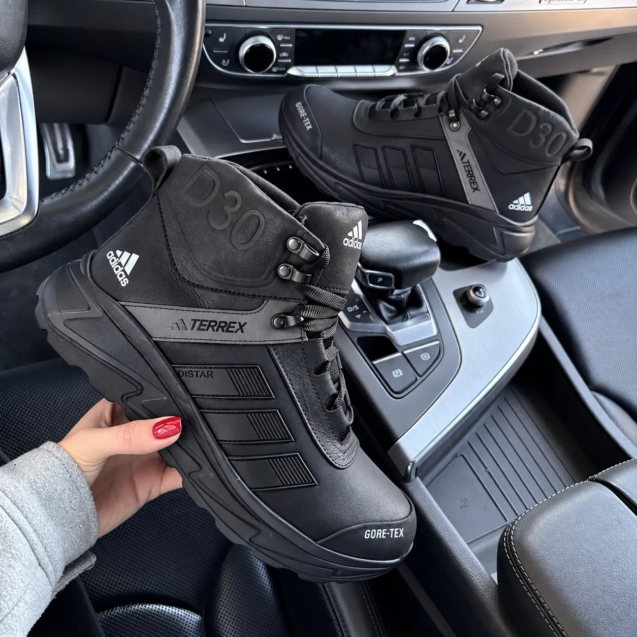 Чоловічі зимові шкіряні кросівки Clasic Black (код: D30 ч бот) - Зображення 7